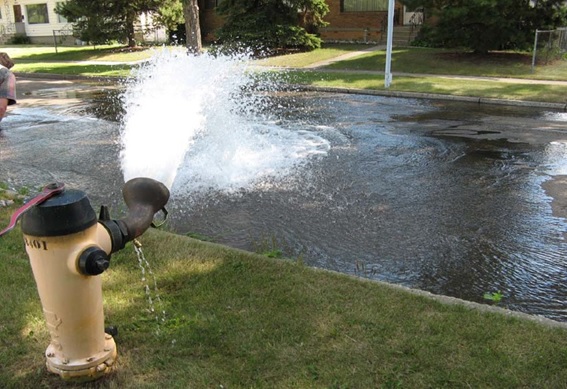 Proplachování hydrantů